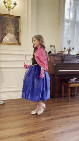 Kids Anna Cosplay Clothing Little Girls Christmas Halloween Gown Kids Party Red Cloak Costume Dance Long Sleeve Princess Dresses