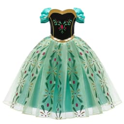 Kids Anna Cosplay Clothing Little Girls Christmas Halloween Gown Kids Party Red Cloak Costume Dance Long Sleeve Princess Dresses