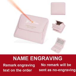 Fashionable Mini Women Wallet Name Engraving High-Quality Card Holder Simple Short Female Coin Pocket