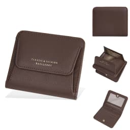 Fashionable Mini Women Wallet Name Engraving High-Quality Card Holder Simple Short Female Coin Pocket