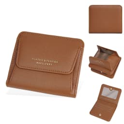 Fashionable Mini Women Wallet Name Engraving High-Quality Card Holder Simple Short Female Coin Pocket