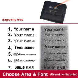 Fashionable Mini Women Wallet Name Engraving High-Quality Card Holder Simple Short Female Coin Pocket
