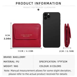 Fashionable Mini Women Wallet Name Engraving High-Quality Card Holder Simple Short Female Coin Pocket