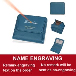 Fashionable Mini Women Wallet Name Engraving High-Quality Card Holder Simple Short Female Coin Pocket
