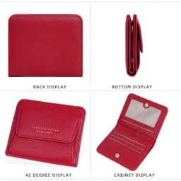 Fashionable Mini Women Wallet Name Engraving High-Quality Card Holder Simple Short Female Coin Pocket