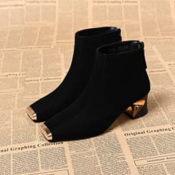 2025 New Women's Retro Square Toe Suede Ankle Boots - Metal Toe Back Zipper Chunky Heel Boots Design Autumn Winter