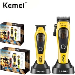 Kemei 1920 1921 Electric Hair Trimmer 9000RPM Professional Hair Clippers Barber Vector Motor Finish Hair Cutting Machine for Men