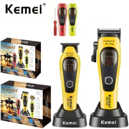 Kemei 1920 1921 Electric Hair Trimmer 9000RPM Professional Hair Clippers Barber Vector Motor Finish Hair Cutting Machine for Men