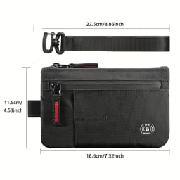 RFID Blocking Small Clutch Hand Bag & Wrist Wallet for Men & Women - Slim -Theft Wallet with Card Holder, Cash Pocket