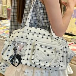 New Cute Ita Bag Women Large Capacity Shoulder Bag Lolita Girl Transparent Bag DIY Badge Display Crossbody Bag Y2K Sweet Handbag