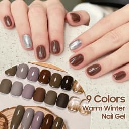 9 Colors Warm Winter Patting Painting Gel Nail Polish Glitter Effect Soak Off Gel Varnish Gradient Pat Gel Palette Nail Supplies