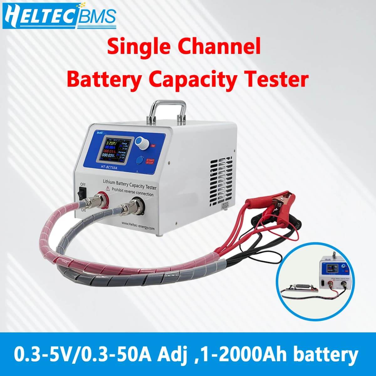 Single/4 Channel 50A Electronic Load Battery Capacity Tester 0.3-5V 1-2000Ah for 18650/NCM/Lipo/LTO/LFP Discharge/Reverse