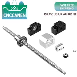 BallScrew SFU1605 Set: RM1605 Rolled Ball Screw C7 with End Machined + 1605 Ball Nut + Nut Housing + BK/BF12 + Coupler For CNC