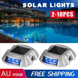 Solar Driveway Lights Deck Pathway Lights Solar Dock LED Light Safety Light Wireless Deck Lights for Path Garden Walkway