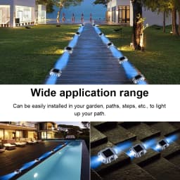 Solar Driveway Lights Deck Pathway Lights Solar Dock LED Light Safety Light Wireless Deck Lights for Path Garden Walkway