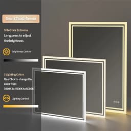 28x36 inch Illuminate Bathroom Mirror with Light Backlit Dimmable Defog Wall-mounted Bath Mirror