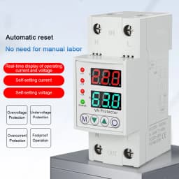 Over Under Voltage Protective Device Digital Display Relay Limit Over Current Protection 220V Household Circuit Breaker 40A/63A