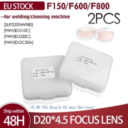 Fiber Laser Welder Focusing Lens D20x4.5 F150 F600 F800 for SUP23T HW980 4 IN 1 Laser Welding Head Parts for Welding/Cleaning