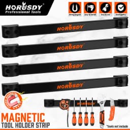 HORUSDY 4Pc 12" Magnetic Tool Holder Strip Garage Storage Organiser Extra Long