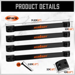 HORUSDY 4Pc 12" Magnetic Tool Holder Strip Garage Storage Organiser Extra Long