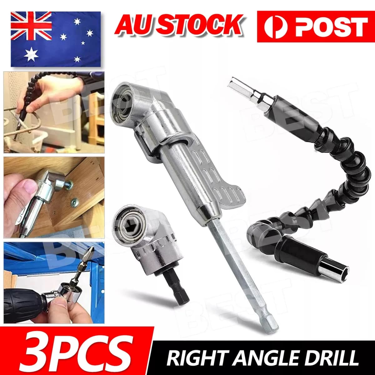 105 Degree Multifunction Right Angle Driver Extension Screwdriver Drill Adapter