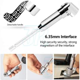 105 Degree Multifunction Right Angle Driver Extension Screwdriver Drill Adapter