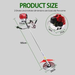 PORIYA 7IN1 Petrol Pole Chainsaw Brush Cutter Whipper Snipper Hedge Trimmer 52CC & 62CC