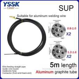 SUP Wire Feeding Tube Guide 5m Aluminum Welder Wire Graphite Hose Welding Machine Automatic Wire Feed Machine Accessories