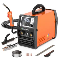 HITBOX 220V MIG Welding Machine 4 in 1 ARC/Gasless MIG/Lift TIG/Spool Gun Non Gas Soldering Inverter Welder Cored Wire AU Plug