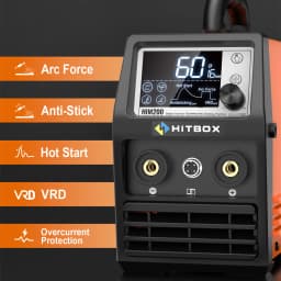 HITBOX 220V MIG Welding Machine 4 in 1 ARC/Gasless MIG/Lift TIG/Spool Gun Non Gas Soldering Inverter Welder Cored Wire AU Plug