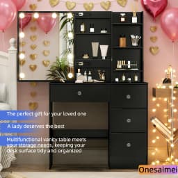 New home dressing table with vanity mirror Features three colour modes and adjustable brightness Ideal birthday gift