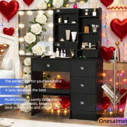 New home dressing table with vanity mirror Features three colour modes and adjustable brightness Ideal birthday gift