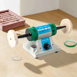 Bench Buffer Polisher 320W 800 10000rpm Variable Speed Grinding Machine with Wheels for Metal Wood Jewelry Polishing Auto Repair