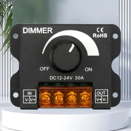 LED Dimming Controller DC 12V-24V LED Dimmer Switch PWM Digital Stepless Dimming for Lamp Strip Single Color Lamp