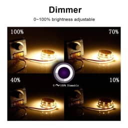 LED Dimming Controller DC 12V-24V LED Dimmer Switch PWM Digital Stepless Dimming for Lamp Strip Single Color Lamp