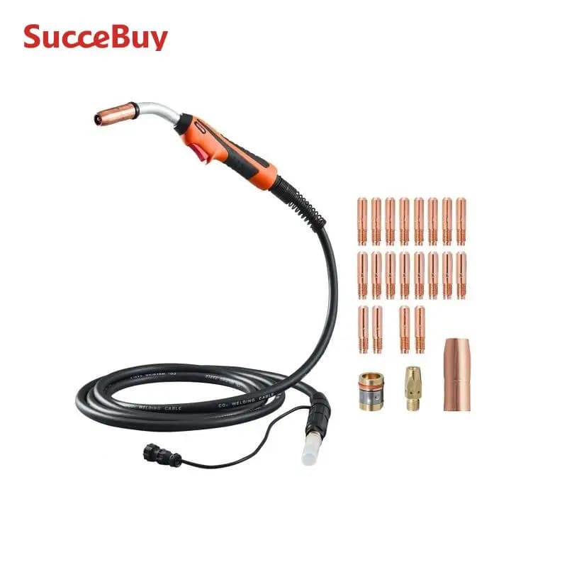SucceBuy 250 Amp Mig Welding Gun with 15FT Cable Compatible 200 210 250 250X 251 252 Welders 0.030" 0.035" 0.045" Welding Wires