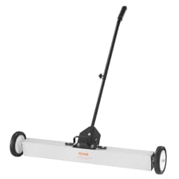 SucceBuy Rolling Magnetic Sweeper with Wheels Push Type Magnetic Pick Up Sweeper Large Magnet Pickup Lawn Telescoping Sweeper