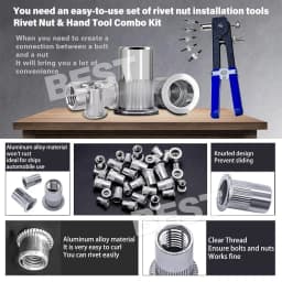 107x Riveter Nut Nutsert Tool Rivnut Gun Wrench Nuts Riveting Kit Mandrels M3-M8
