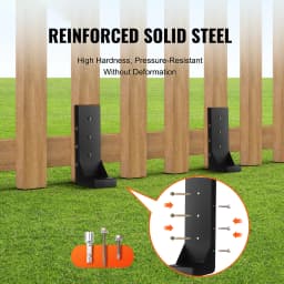 SucceBuy Fence Post Anchor Repair Kit Post Support Stake Anchor Ground Spike for Repair Tilted Broken Wood Fence Post Enveloping