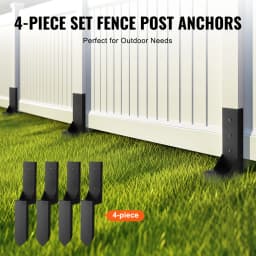 SucceBuy Fence Post Anchor Repair Kit Post Support Stake Anchor Ground Spike for Repair Tilted Broken Wood Fence Post Enveloping