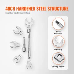 SucceBuy 14/15/20/24PCs Crowfoot Wrench Set 1/2" 3/8" Drive Crows Foot Wrench Set CR-MO Steel Crowfoot Wrench Set
