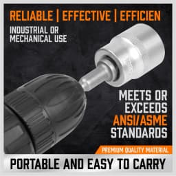 HORUSDY 9Pc Drill Socket Adapter Hex Impact Driver Bit Extension Adaptor 1/4" 3/8" 1/2"