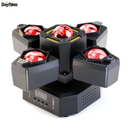 DayFlicker 120W RGBW 4-Arm Beam Magic Ball Stage Light - Remote, Sound-Activated DMX512 Master/Slave Modes for Club Bar Party