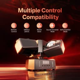 DayFlicker 120W RGBW 4-Arm Beam Magic Ball Stage Light - Remote, Sound-Activated DMX512 Master/Slave Modes for Club Bar Party
