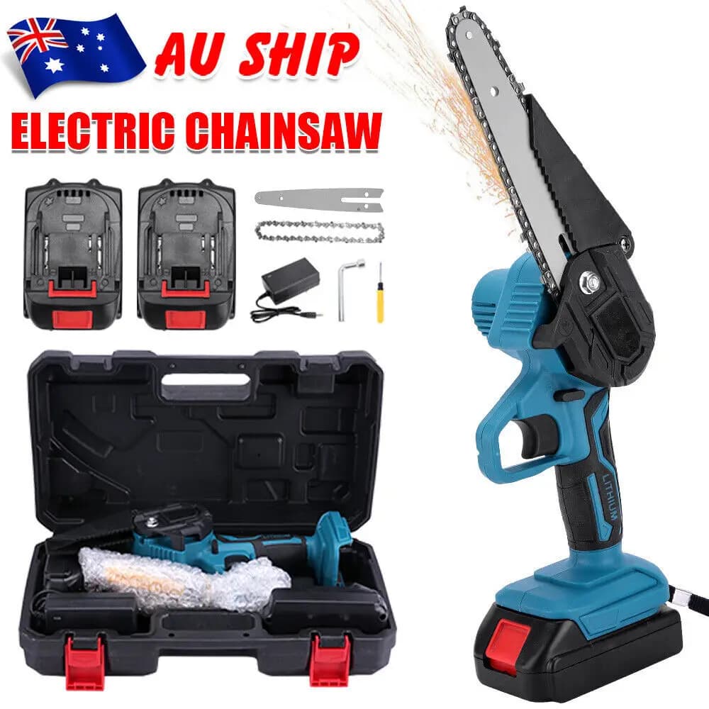 6" Chainsaw Wood Cutter Saw Chain Saws Electric Cordless Rechargeable Mini Chainsaw