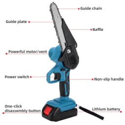 6" Chainsaw Wood Cutter Saw Chain Saws Electric Cordless Rechargeable Mini Chainsaw