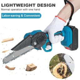 6" Chainsaw Wood Cutter Saw Chain Saws Electric Cordless Rechargeable Mini Chainsaw