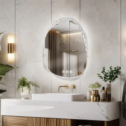 LUVODI Frameless LED Bathroom Mirror with Touch Sensors Wall Mounted Backlit Vanity Mirror IP44