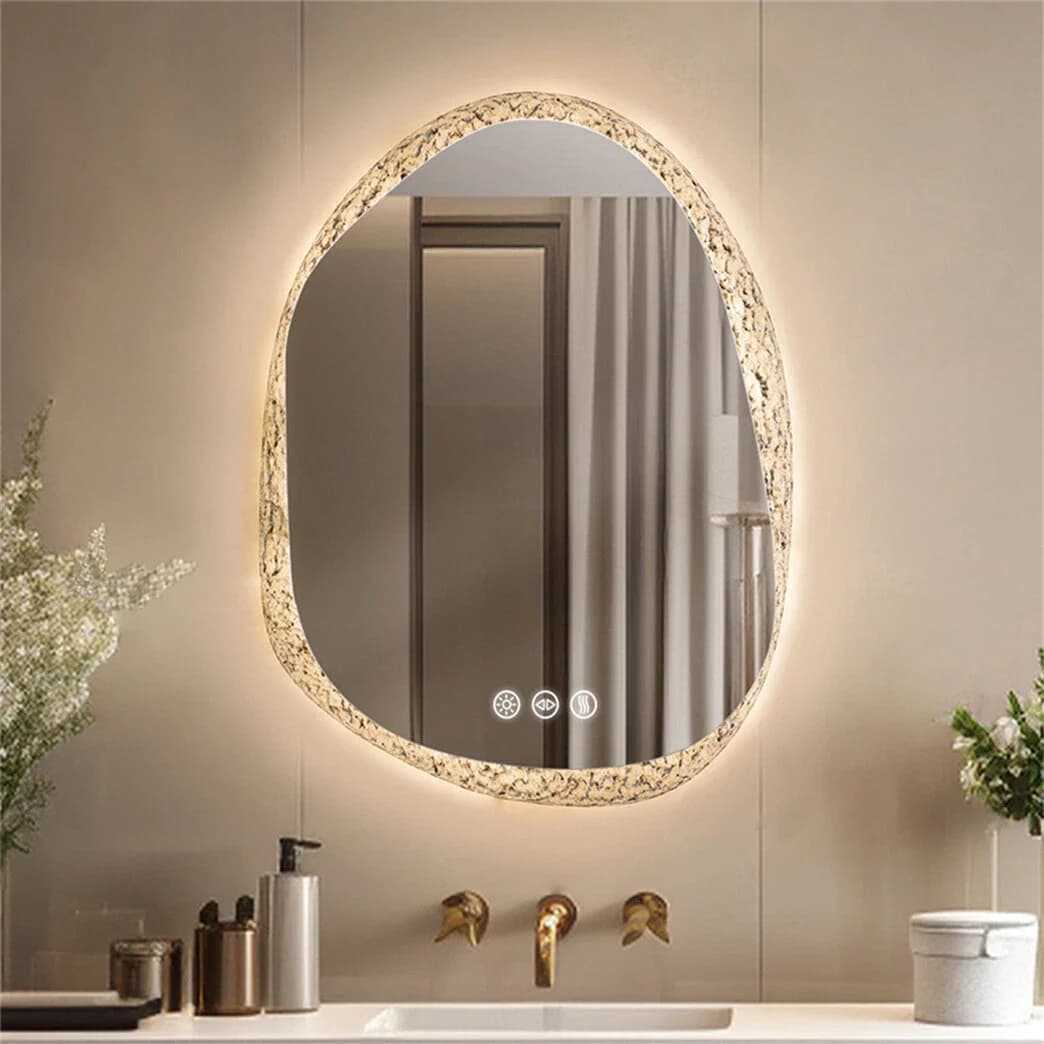 LUVODI Frameless LED Bathroom Mirror with Touch Sensors Wall Mounted Backlit Vanity Mirror IP44