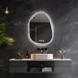 LUVODI Frameless LED Bathroom Mirror with Touch Sensors Wall Mounted Backlit Vanity Mirror IP44